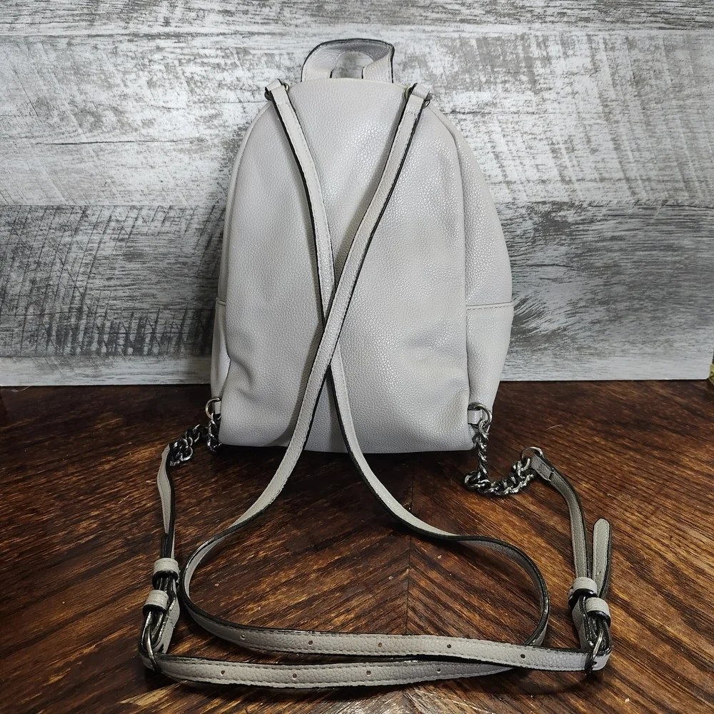 Victoria's Secret Gray Mini Chunky Chain Adjustable Straps Mini Backpack